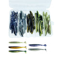 Paddle Tail Swimbaits,Soft Plastic Fishing Lures Swim Baits for Bass Fishing,30/50pcs with Box,Soft Plastic Swimbaits for Bass Trout Crappie Lures Kit for Saltwater Freshwater - color: A:1.97in/0.042oz-50pcs