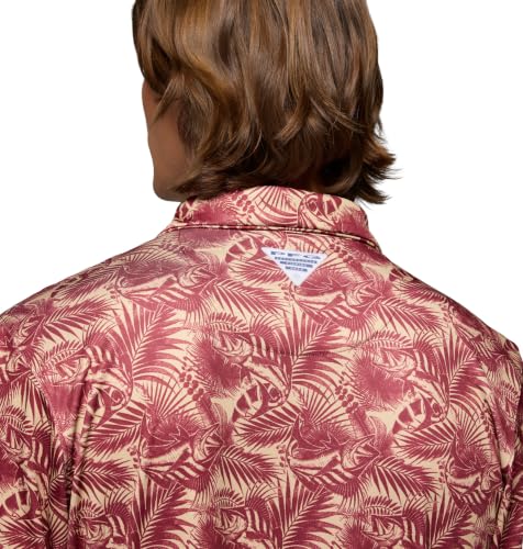 Columbia Men's Collegiate Super Terminal Tackle Polo - color: Fsu - Cabernet Roosters, size: X-Large
