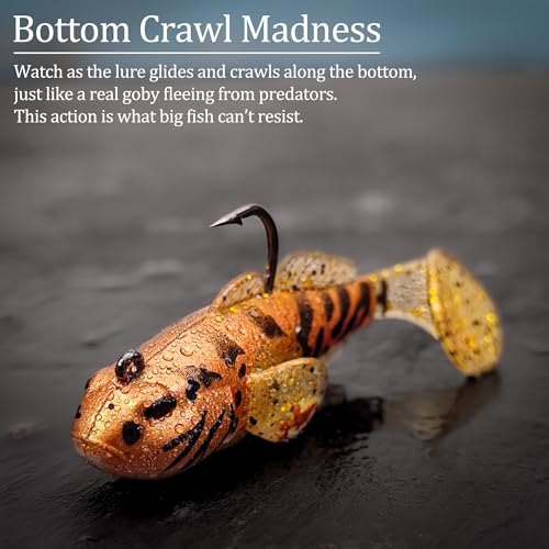 Soft Fishing Lures Shad Minnow Swimbaits, Pre-Rigged Jig Heads Paddle Tail Swim Baits for Bass, Trout, Walleye, Crappie, Sinking Jigs Bait for Saltwater Freshwater, Fishing Gifts for Men - color: D2-3.3"-0.78oz-6 Color