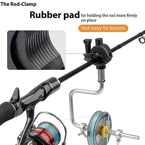 THKFISH Fishing Line Spooler Fishing Line Winder Spooler Fishing Accessories Adjustable Stable Portable Fishing Line Spooler/Fishing Line Remover - color: D-Line Spooler Rod Clamp & Table Clamp