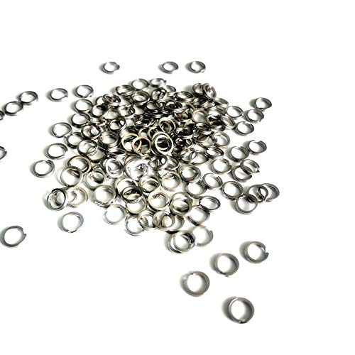 250pcs Heavy Duty Small Stainless Steel Split Rings and Split Ring Pliers, Open Jump Rings and Fishing Plier Tool Kit for Saltwater Fishing Lure Connector, Jewelry Making Findings, Small Key Rings - color: Split rings & Pliers_252pcs