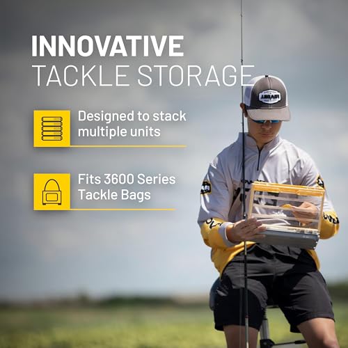 Plano EDGE Flex 3600 Tackle Storage, Includes 38 Flex Dividers, Gray and Yellow, Customizable Waterproof Tackle Box Organization, Rustrictor Rust-Resistant Technology - style: 3600 Flex
