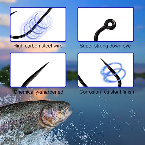 Eupheng 100pcs Plus Best Barbless Competition Fly Fishing Hook Collection, Dry Nymph Strimp&Pupa, Pupa jig Fly Hooks High Carbon Competition Hook - color: Jig Fly Hook Circle Point EP-9230, size: 10#