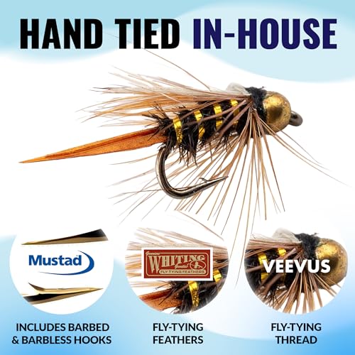 RoxStar Fishing Fly Shop, Premium Stimulator Dry Fly Assortment, Emerger Hatch Pack, Nymph Fly Hatch Pack for Trout and Bass