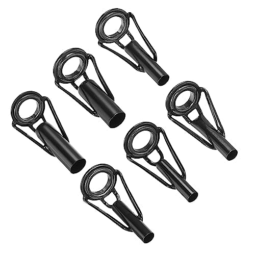 PATIKIL Fishing Rod Tip Repair Kit Stainless Steel Pole Ring Guide Replacement for Saltwater Freshwater Fishing - color: Black, size: 3.0-6.5mm