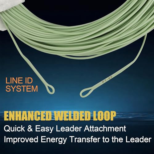 Aventik Trout, Trout Boost, Single Hand Spey, Floating Fly Fishing Line Freshwater Fishing, Smooth Accurate Casting, Easy Roll Casting, 100FT with Welded Loops - color: Green2 Trout Premier, size: 3F