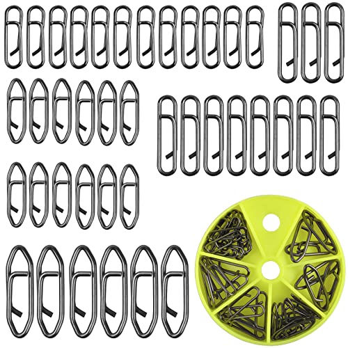 Fishing Power Clips Kit,40PCS High Strength Stainless Steel Speed Clip for Fishing Lure Quick Change, Freshwater Saltwater Crankbait Popper Lures Quick Snap Connector Tackle