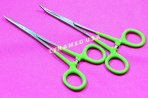 German Stainless Steel Rochester Pean HEMOSTAT Forceps Straight + Curved Serrated TIP 6.25" (CYNAMED Brand)