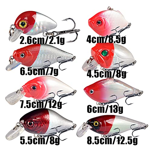 LINGYUE Bass Fishing Lures Kit Set Topwater Hard Baits Minnow Crankbait Pencil VIB Swimbait for Bass Pike Fit Saltwater and Freshwater