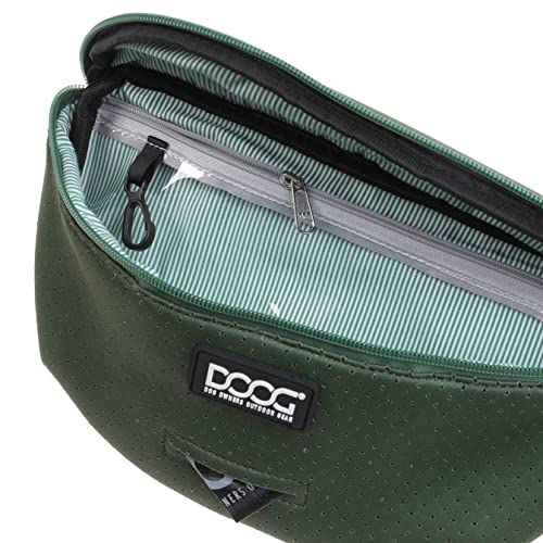 DOOG Neosport Dog Walking Fanny Pack - Waterproof Treat Pouch & Waste Bag Holder - Hands-Free Belt Bag for Training, Hiking & Outdoor Adventures - Green - color: Green