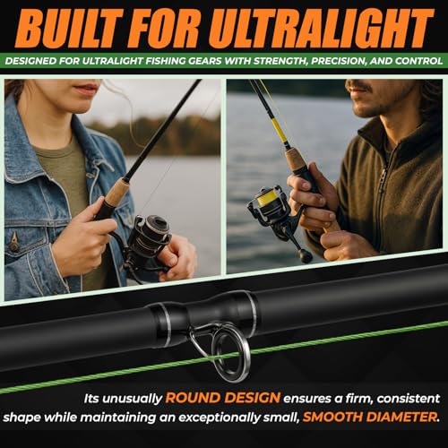 FINS Crappie Braided Fishing Line – Micro Diameter 4-Strand Ultralight Braid for Crappie, Perch, Sunfish and Panfish, High Visibility, Low Memory, Ultralight Freshwater Spinning Reel Braid - color: Black, size: 100 Yards