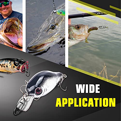 AMYSPORTS High Strength Fishing Snap Saltwater Stainless Connector Snaps Swivels Tackle Steel Power Fishing Clip Lure Quick Change Black Nickel - size: Size0 (44lb) 50 pcs