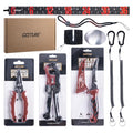 Goture Fishing Tool Kit,Fishing Pliers,Fillet Knife with Sheath,Fish Lip Gripper,Fish Hook Remover,Lanyard,Line Scissors,Sharpener,Stainless Steel Soap,Saltwater Gear Kit,Red/Pink,Gifts for Men/Women - color: A6:9pcs Fishing Tool Kit