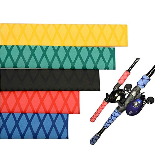 GREATFISHING Diameter: 25mm 30mm 35mm X-Tube Heat Shrink Sleeve Wrap Fishing Bulding Handle Cork Rod Grip with Non Slip Waterproof and Insulation 40 Inch Lengths Durable Repair - color: Green, size: Diameter:35mm; Length:1m
