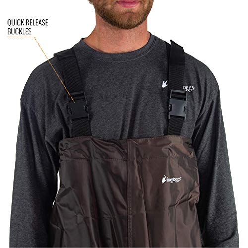 FROGG TOGGS Men's Rana II PVC Waterproof Fishing Bootfoot Chest Wader for Fishing, Felt - color: Cleated, size: 7