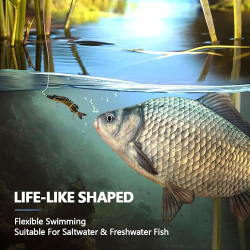 Fishing Lures for Freshwater and Saltwater，Lifelike Swimbait Lures for Bass Trout Pike，Amazing Fishing Gifts for Fishman - size: A1-4.8''0.041lb