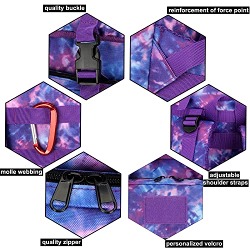 Hiking Backpack for Men 70L/100L Camping Backpack Military Rucksack Molle 3 Days Assault Pack for Climbing | Camping Backpack - color: 100l-purple Tie-dye