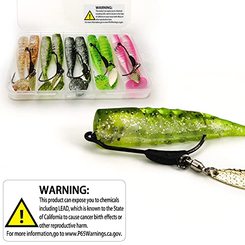 Soft Fishing Lures Shad Minnow Swimbaits, Pre-Rigged Jig Heads Paddle Tail Swim Baits for Bass, Trout, Walleye, Crappie, Sinking Jigs Bait for Saltwater Freshwater, Fishing Gifts for Men - color: B3-15pcs-3.5"-3/16oz