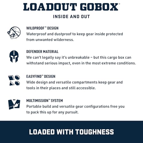 YETI LoadOut GoBox Collection, Divided Waterproof Cargo Case, Dry Box, Camera Case, Fishing Tackle Box - color: Black, size: GoBox 60