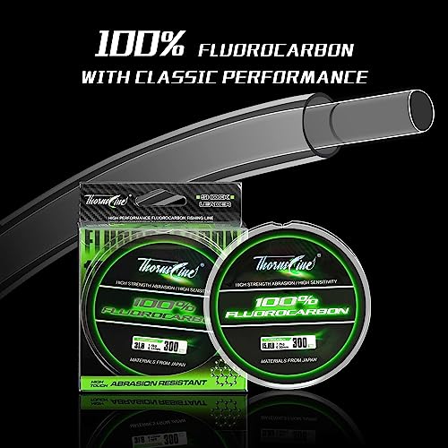 100% Pure Fluorocarbon Fishing Line - Premium Leader Material from Japan - High Strength, Abrasion-Resistant, Fast Sinking - Freshwater and Saltwater Fishing Leader - size: 13LB/0.28mm/55Yds