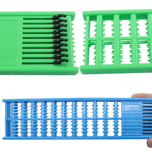 2pcs/4pcs Fishing Hook Holder, Plastic Double Side Storage Hooks Winding Board, Organize Snelled Rigs for Fishing Enthusiasts/Fishermen - color: 4colors(4pcs)