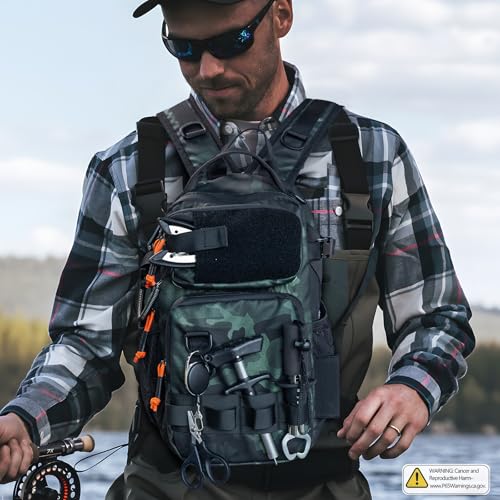 THKFISH Fishing Backpack with Rod Holder, Fishing Tool Kit, Water-Resistant Bag With Fishing Lures Kit, Fishing Tackle Box and Pliers Set for Men Women (Black Camo-87pcs) - color: Camo-87pcs