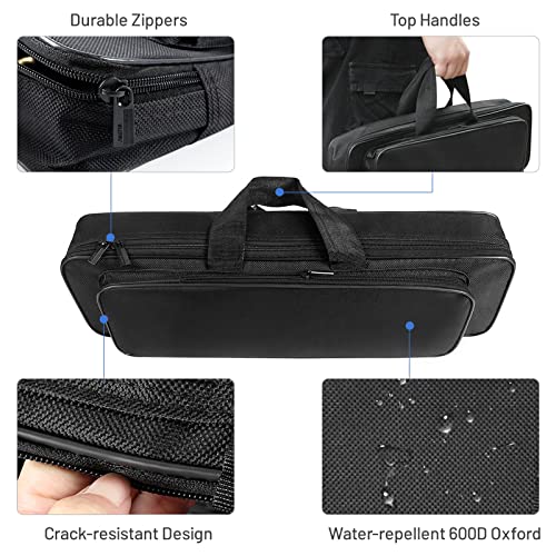 HUIOP Fishing Rod Organizer, 45cm/50cm/60cm Fishing Rod Bag Water-Repellent Fishing Rod Reel Case Bag Fishing Tackle Tool Storage Bag