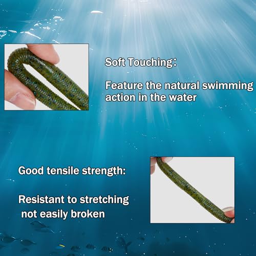 Soft Plastic Fishing Lures with Salted Hook Slot 10pcs FS/RE-09 - color: Color A