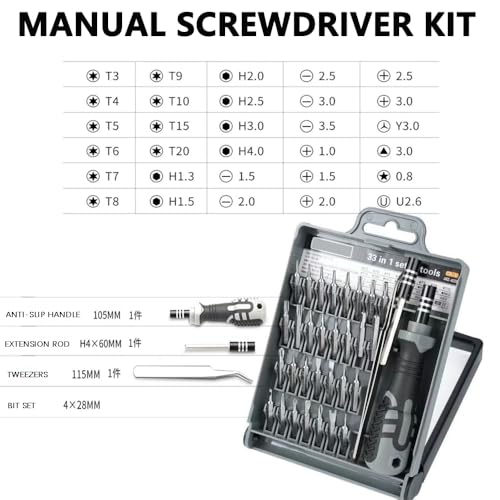 QUA'ANNYU Fishing Reel Maintenance Kit, Professional Fishing Reel Care & Repair Tool Set with 24/30/38-in-1 Screwdriver Set - color: Red Kit-Manual Screwdriver