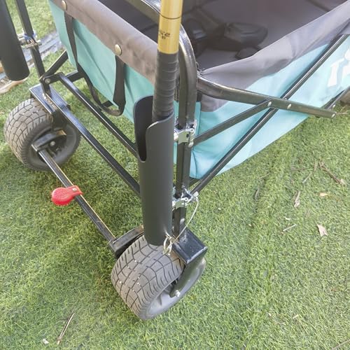 Rod Holders - Ideal for Wagons, Gardening Wagons, Gorillas and Campers, Golf carts. Clip-on mounting. - color: black aluminum
