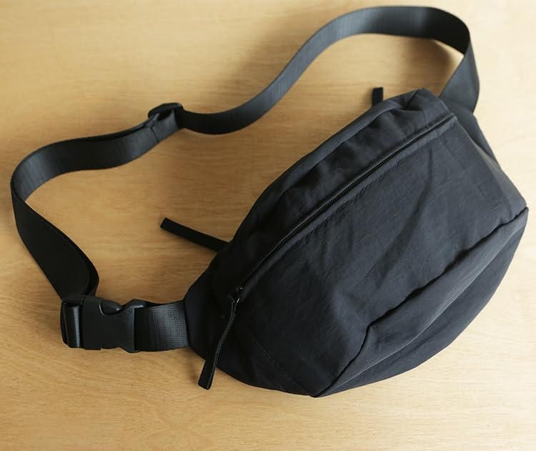 Large Capacity Nylon Women Sling Bags Girl Fanny Pack Light Weight Crossbody Bag Men Shoulder Bag Unisex Classic Waist Packs Purse Hiking Roomy Chest Bag, Easy Carry Any Phone,Wallet - color: Black