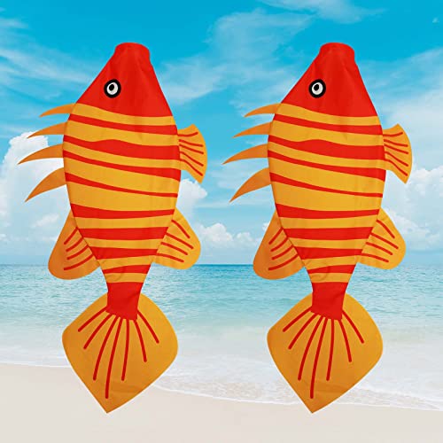 Red Fish Wind Sock | Durable Outdoor Windsock for Decoration and Fun - color: red