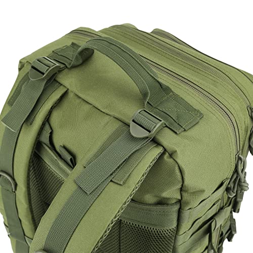 REEBOW GEAR Military Tactical Backpack for Men Large Army 3 Day Assault Pack Molle Hiking Daypack Bag (Green) - color: Green