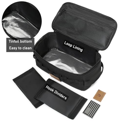 Tactical Camping Storage Bag 9L Tactical Utility Tote Bag Camping Cookware Organizer Trunk Organizer - color: Black