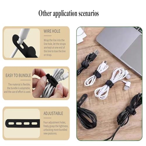 32 PCS Silicone Fishing Rod Ties Belt Straps Reusable Rubber Bands Straps for Pole Storage