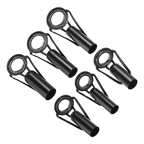 PATIKIL Fishing Rod Tip Repair Kit Stainless Steel Pole Ring Guide Replacement for Saltwater Freshwater Fishing - color: Black, size: 6-10mm