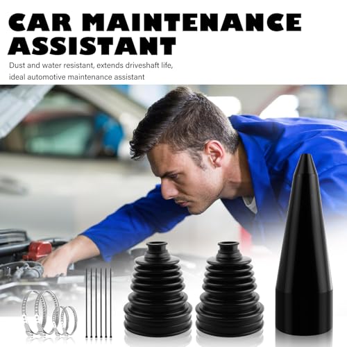 2PCS CV Boot Repair Kit with Expander Tool and Clamps,Silicone CV Axle Boot Repair Kit for 2.41" 2.81" 3.43" Calibers, Tie Rod Boots for Joint Dustproof and Waterproof