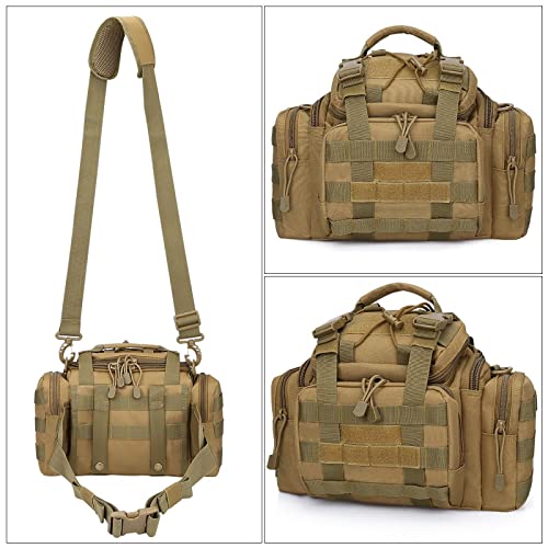 G4Free Sport Outdoor Waist Pack Tactical Sling Bag Hiking Fanny Pack Fishing Tackles(Tan) - color: Brown