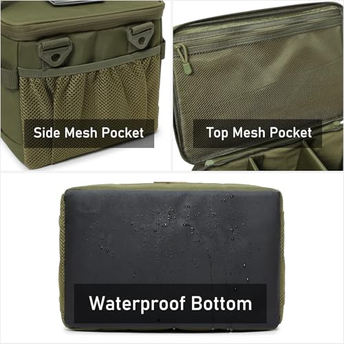 Tactical Camping Storage Bag 18L Tactical Utility Tote Bag Camping Cookware Organizer Trunk Organizer (Army Green) - color: Army Green