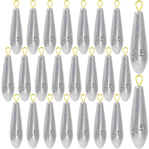 Landhoow Drop Shot Fishing Sinker Weights Kit Freshwater Catfishing Fishing Sinker Bass Casting Removable Line Saltwater Streamlined Snap Weight for Trolling Surf Tackle - size: 2.5 oz