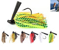 6Pcs-Weedless-Swimming-Jigs-Fishing-Lure,Saltwater Chatter Fish Baits for Bass Fishing Lures Jig Heads with Weed Guard Freshwater Crappie Artificial Bait Hooks Mix Color Skirts Kits for Pike Trout
