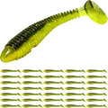 Pristis SwingShad, 35 pcs 3'' Paddle Tail Swimbaits, Soft Plastic Fishing Lures for Bass Crappie Smallmouth, Durable Swim Baits Sinking Swimmer Kit for Saltwater Freshwater Texas Carolina Fitness Rig - color: Bluegill