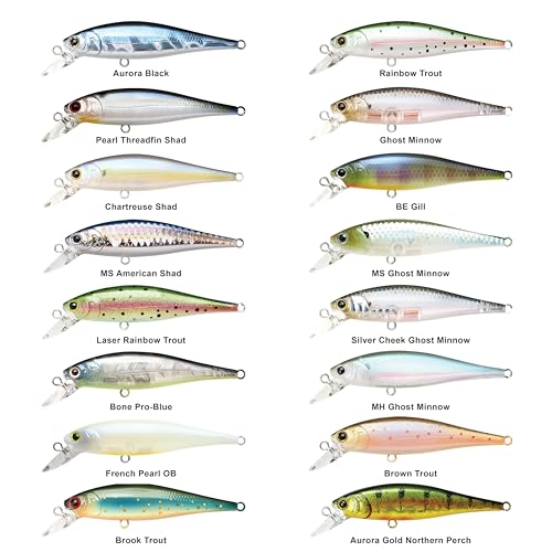 LUCKY CRAFT Pointer 78SP Fishing Lures, 3” Jerkbait Freshwater Bass & Trout Lures, Suspending 4ft–5ft Depth, Jerkbait with Walk-the-Dog Action, Precision Bass Fishing Gear and Accessories - color: 276 Laser Rainbow Trout, size: PT65