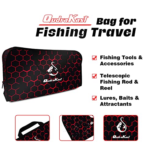 Fishing Rod and Reel Combos, Unique Design with X-Warping Painting, Carbon Fiber Telescopic Fishing Rod with Reel Combo Kit with Tackle Box, Best Gift for Fishing Beginner and Angler - color: Red, size: 2.1 m 6.89 ft