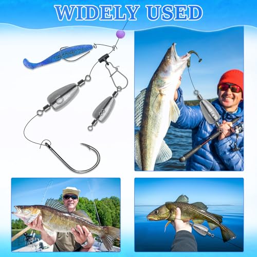 15Pcs Fishing Weights Sinkers Inline Trolling Fishing Weights with Inner Swivels Bullet Sinkers Fishing Weights for Saltwater Freshwater Fishing - size: 1/8oz