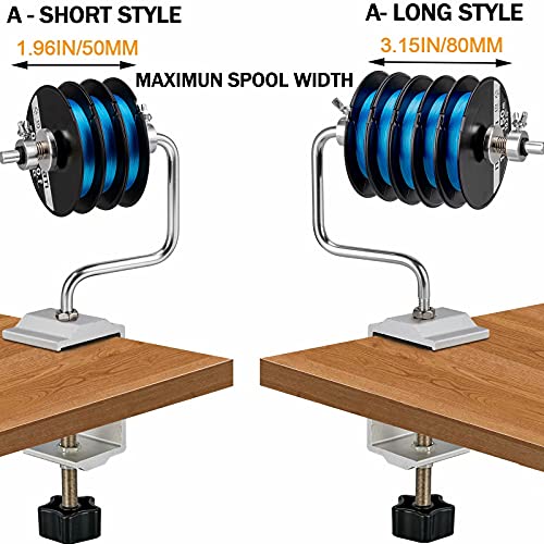 THKFISH Fishing Line Spooler Fishing Line Winder Spooler Fishing Accessories Adjustable Stable Portable Fishing Line Spooler/Fishing Line Remover - color: A -Long- Line Spooler