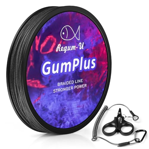 GumMAX 545/1093/1640yds 5-100LB 8X Braided Fishing Line Abrasion Resistant Superline Zero Stretch & Smaller Diameter Confuse & Never Fade in Saltwater and Freshwater - color: Black, size: 100LB-150yards