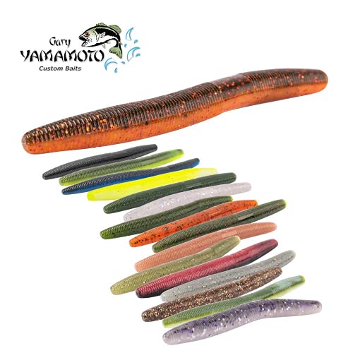 Gary Yamamoto YAM - color: FADING WATERMELON W/ LARGE BLACK FLAKE, size: 4 Inch