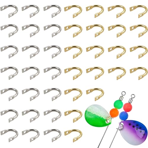 Shaddock Fishing Spinner Clevis Kit, Quick Change Spinner Easy Spin Clevis for Lure Making Spinnerbait Parts Crawler Harness Spinner Supplies Walleye Rig Accessories Freshwater Saltwater - color: Mixed-240pcs