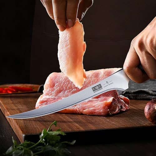 HOSHANHO Fillet Knife 9 Inch, Super Sharp Boning Knife in High Carbon Stainless Steel, Professional Japanese Fish Knives for Meat Poultry Cutting - size: 9"